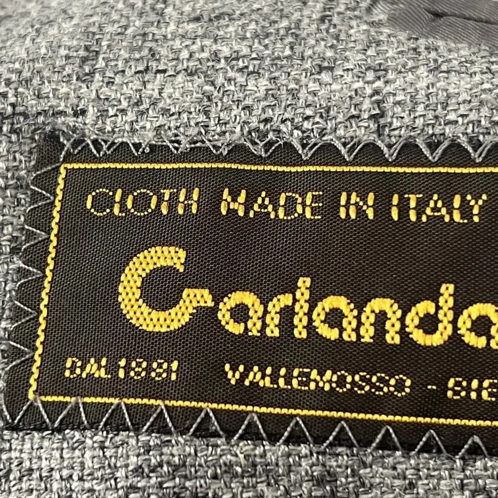 VITO RUFOLO Italian Made Gray Linen Blend Sport Coat Blazer 46R  Formal Event